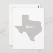 Texas Shaped Gray Zuhause Texian Gray Texan Lone S Postkarte (Vorne/Hinten)