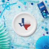 Texas Shaped Lone Star State Flag Texan Party Pappteller (Party)