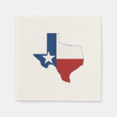 Texas Shaped State Flag Texan Lone Star Party Serviette (Vorderseite)