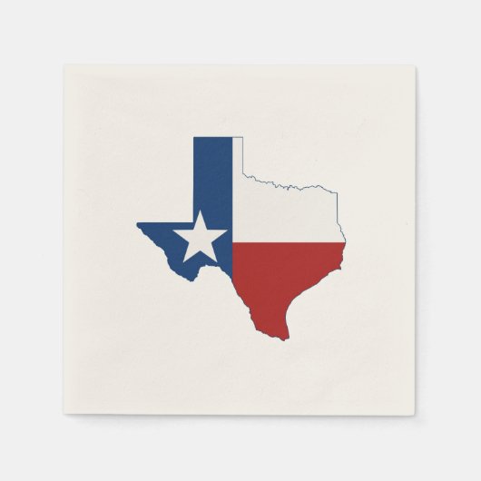 Texas Shaped State Flag Texan Lone Star Party Serviette (Vorderseite)