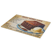 Texas Sheet Cake Rezept Schneidebrett (Ecke)