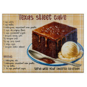 Texas Sheet Cake Rezept Schneidebrett (Vorderseite)