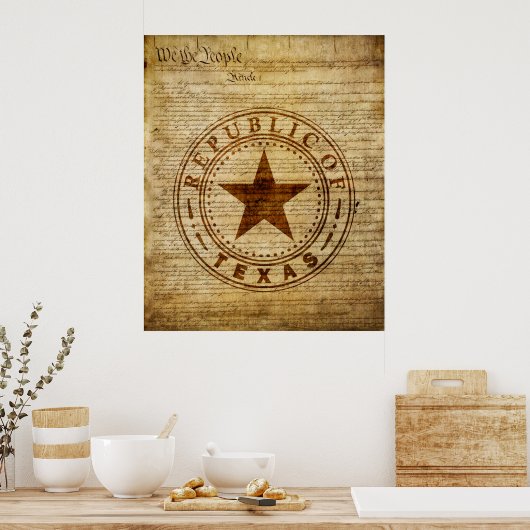 Texas Siegel von 1836 Poster (Küche)