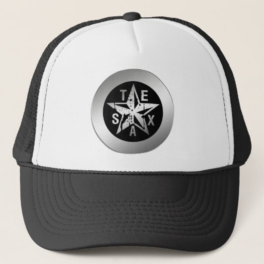TEXAS-SILBER-STERN TRUCKERKAPPE (Vorderseite)