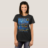 Texas Skyline Artistic Total Solar Eclipse 2024 T-Shirt (Vorne ganz)