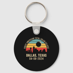 Texas Skyline Total Solar Eclipse 2024 Schlüsselanhänger