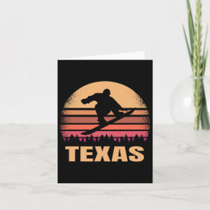 Texas Snowboarden Vintage Snow Boarder Retro 70er Karte