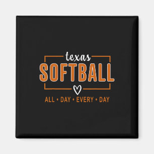 Texas Softll Vintage Damen Herren Kinder Team Retr Magnet
