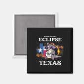 Texas Solar Eclipse 2024 April 8 Funny Armadillo F Magnet (Vorderseite/Rückseite)