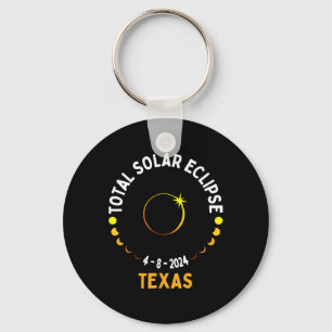 Texas Solar Eclipse 2024 Party Gesamtübersicht USA Schlüsselanhänger