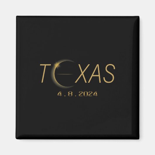 Texas Solar Eclipse 2024 Shirt Total Solar Eclipse Magnet (Vorne)