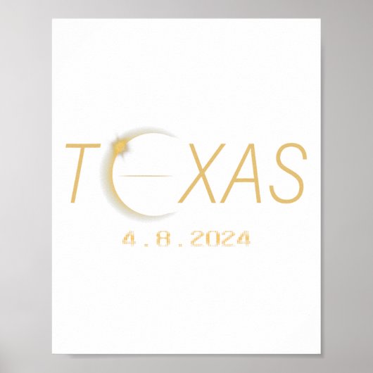 Texas Solar Eclipse 2024 Shirt Total Solar Eclipse Poster (Vorne)