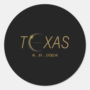 Texas Solar Eclipse 2024 Shirt Total Solar Eclipse Runder Aufkleber