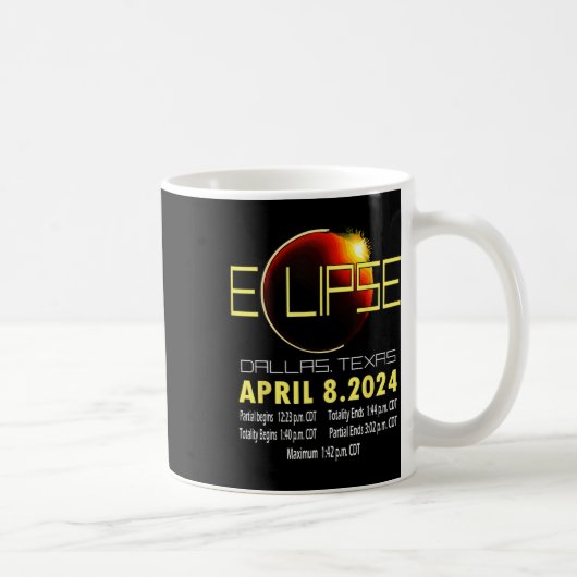 Texas Solar Eclipse 2024 Solar Eclipse Funny Texas Kaffeetasse (Rechts)