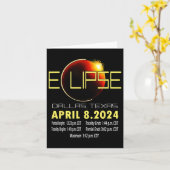Texas Solar Eclipse 2024 Solar Eclipse Funny Texas Karte (Gelbe Blume)