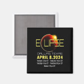 Texas Solar Eclipse 2024 Solar Eclipse Funny Texas Magnet (Vorderseite/Rückseite)
