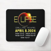 Texas Solar Eclipse 2024 Solar Eclipse Funny Texas Mousepad (Mit Mouse)