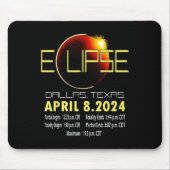 Texas Solar Eclipse 2024 Solar Eclipse Funny Texas Mousepad (Vorne)