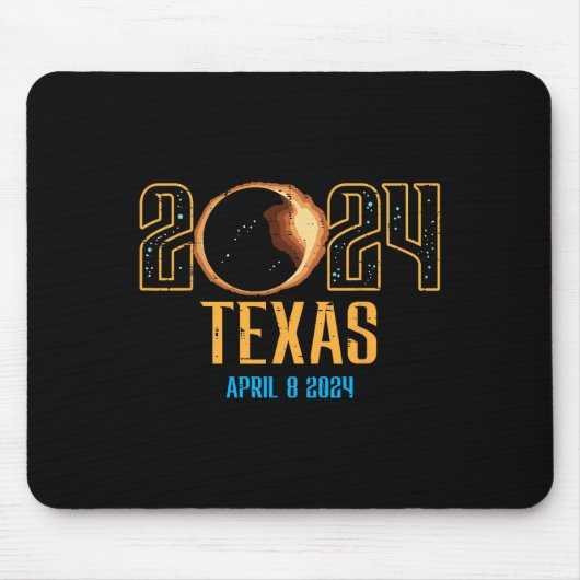 Texas Solar Eclipse 2024 Totality April 8 Men Wome Mousepad (Vorne)