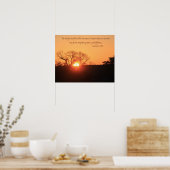 Texas Sonnenaufgang, Zitat von Schriften aus Komme Poster (Küche)
