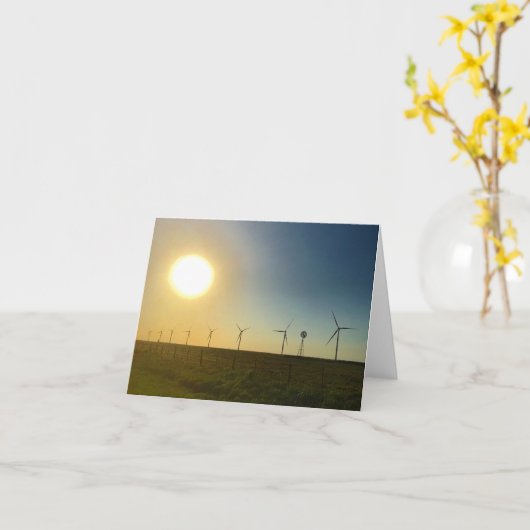 Texas-Sonnenuntergang notecard Karte (Gelbe Blume)