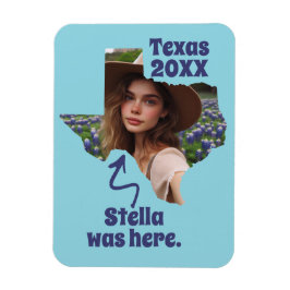 Texas Souvenir Individuelle Name, Foto und Jahr Magnet