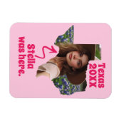 Texas Souvenir Individuelle Name, Foto und Jahr Magnet (Horizontal)