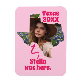 Texas Souvenir Individuelle Name, Foto und Jahr Magnet