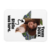 Texas Souvenir Individuelle Name, Foto und Jahr Magnet (Horizontal)