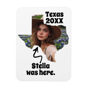 Texas Souvenir Individuelle Name, Foto und Jahr Magnet