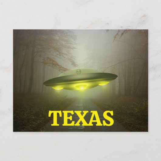 TEXAS SPACESHIP UFO Postkarte (Vorderseite)