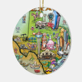 Texas-Spaß-Karte Keramik Ornament (Links)