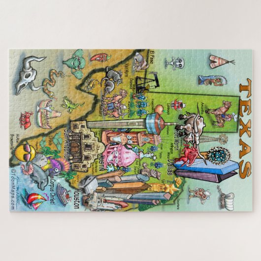 Texas-Spaß-Karte Puzzle (Horizontal)