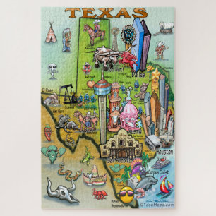 Texas-Spaß-Karte Puzzle