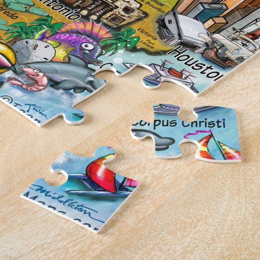 Texas-Spaß-Karte Puzzle (Seite)