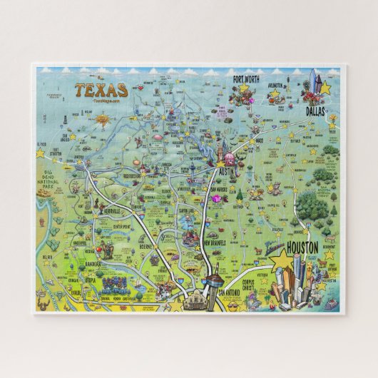 Texas-Spaß-Karte Puzzle (Horizontal)