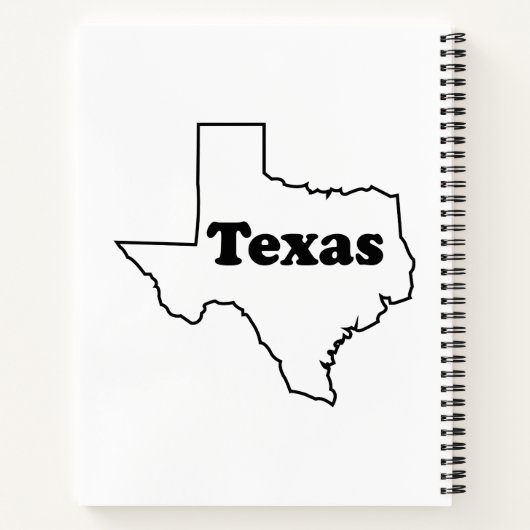 Texas Spiral Notebook Notizblock (Rückseite)