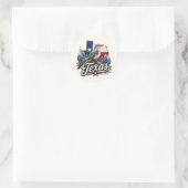 Texas Spottdrossel mit Bluebonnet-Blumen Aufkleber (Tasche)