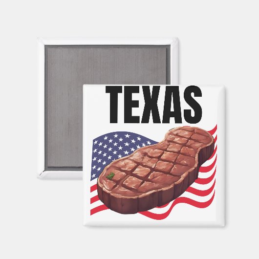 Texas Square Magnet (Vorderseite/Rückseite)