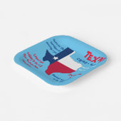 Texas Square Paper Party Plate Phantastisch Fakten Pappteller (Gewinkelt)