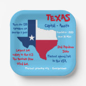 Texas Square Paper Party Plate Phantastisch Fakten Pappteller (Vorderseite)
