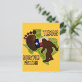 Texas Squatch Watch Postkarte (Stehend Vorderseite)