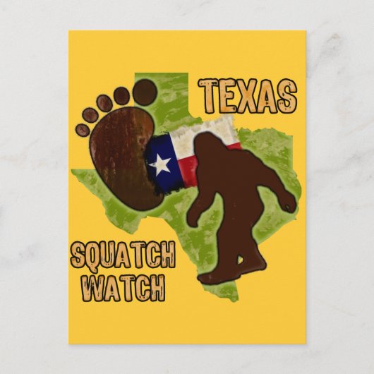 Texas Squatch Watch Postkarte (Vorderseite)