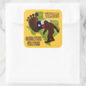 Texas Squatch Watch Quadratischer Aufkleber (Tasche)