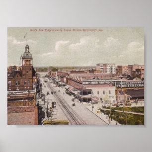 Texas St., Shwarport, Louisiana Vintag Poster