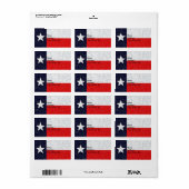 TEXAS-STAAT ADRESSAUFKLEBER (Vorne)