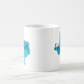 Texas Staat Aqua Blue Aqua Name Custom Coffe Kaffeetasse (Mittel)