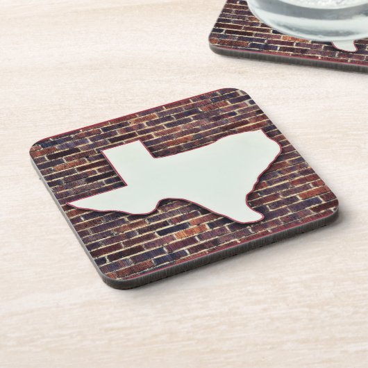 Texas Staat auf einem Untersetzer-Set Getränkeuntersetzer (Linke Seite)