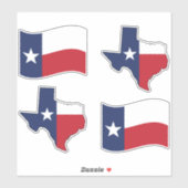 Texas Staat Aufkleber (Blatt)