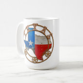 Texas Staat Barn Art Kaffeetasse (Vorderseite Links)